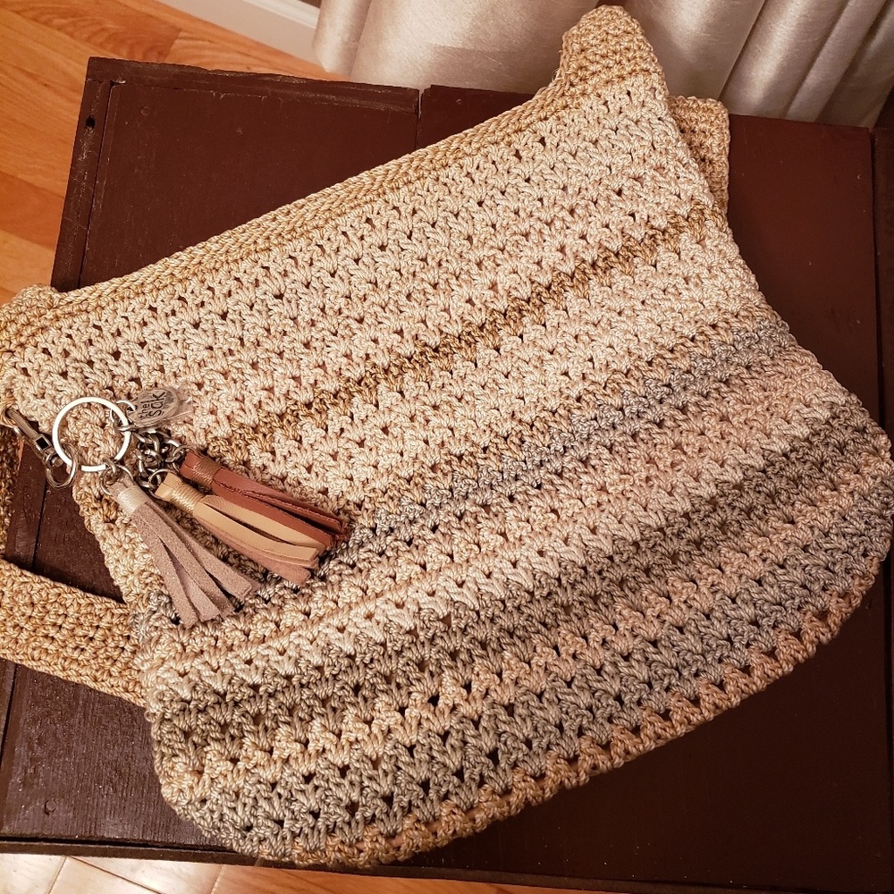 The Sak Striped Indio Crochet Crossbody Like New